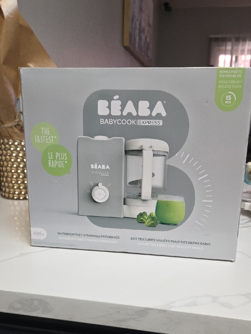 BEABA Babycook Express Baby Food Maker - Gray & Green